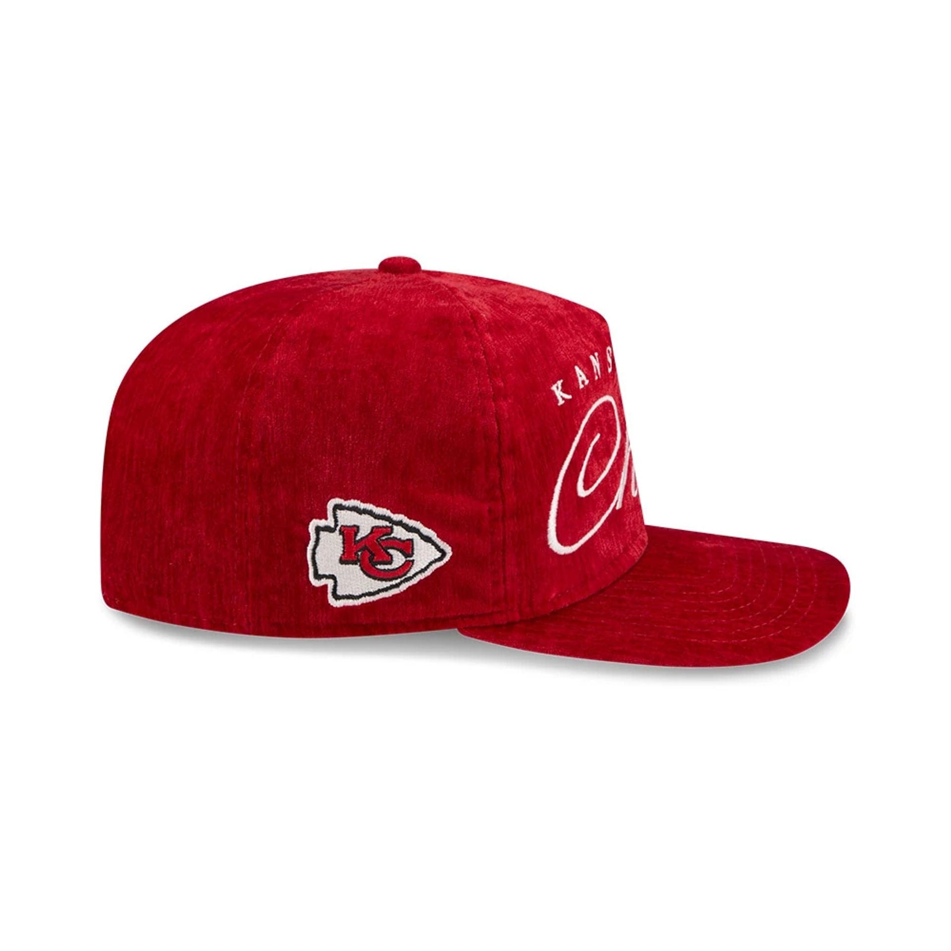 This is a Kansas City Chiefs NFL Team Script Red 19TWENTY Adjustable Cap 5