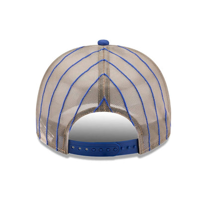 This is a New York Mets MLB Arched Blue 9FIFTY A-Frame Trucker Adjustable Cap 7