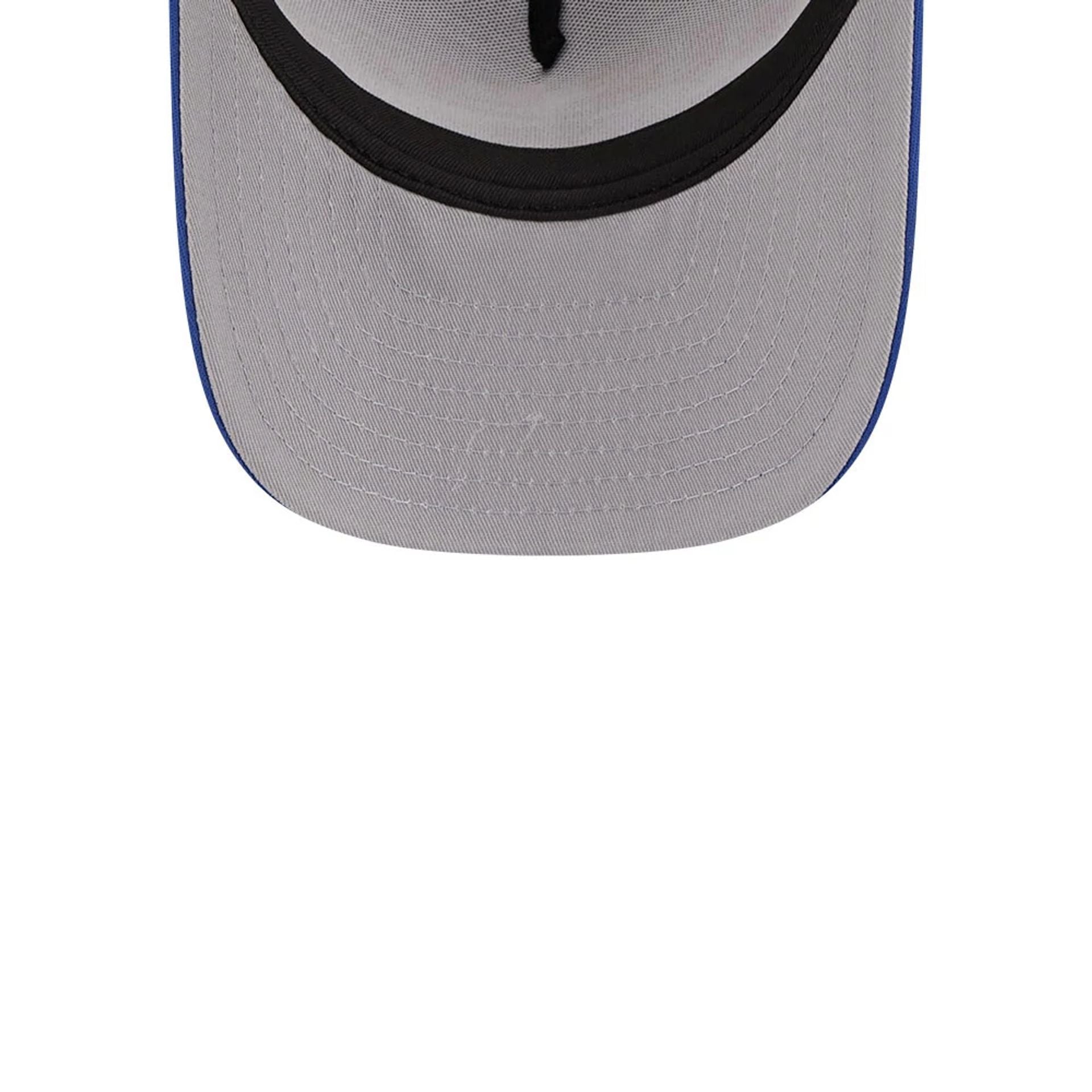 This is a New York Mets MLB Arched Blue 9FIFTY A-Frame Trucker Adjustable Cap 2