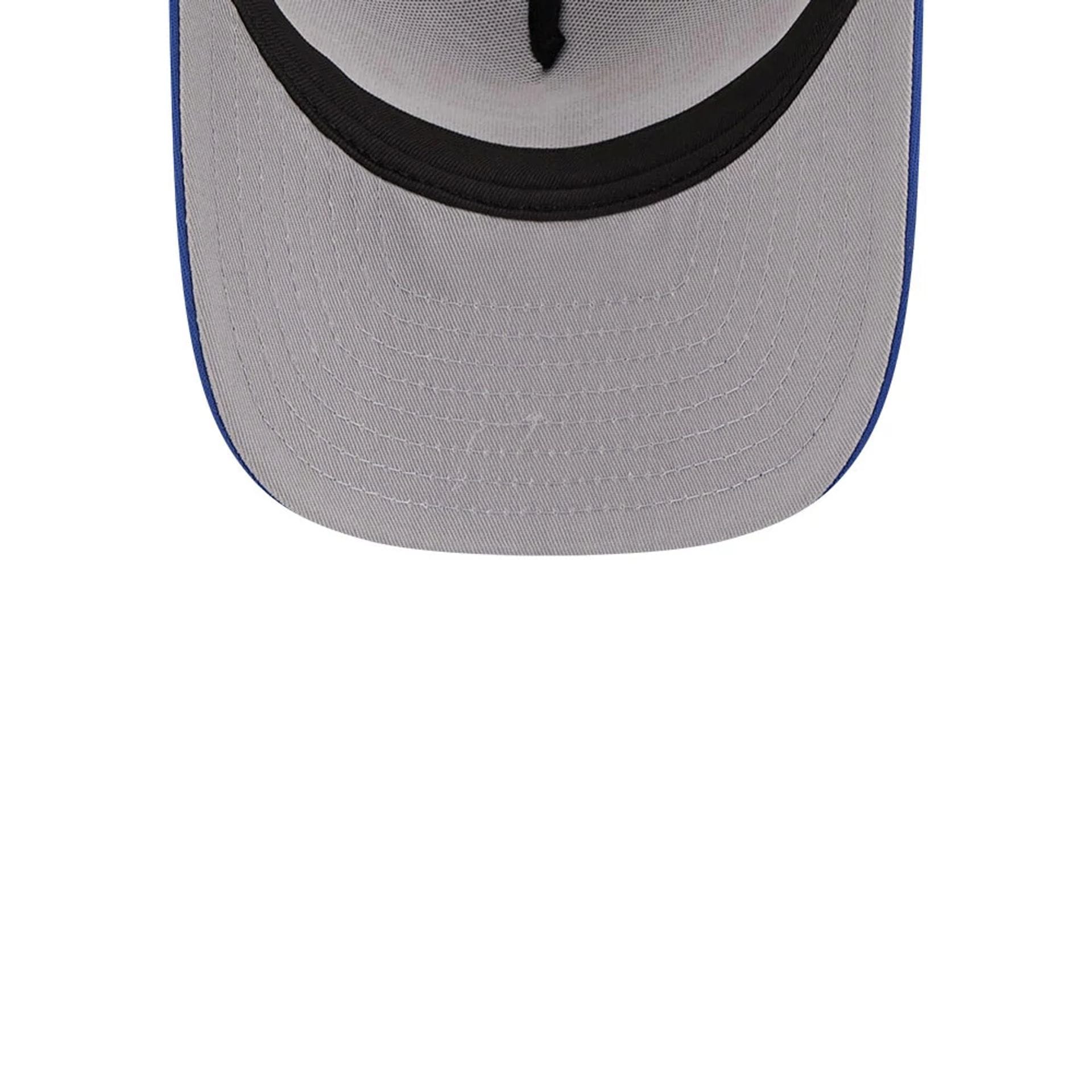 This is a New York Mets MLB Arched Blue 9FIFTY A-Frame Trucker Adjustable Cap 2