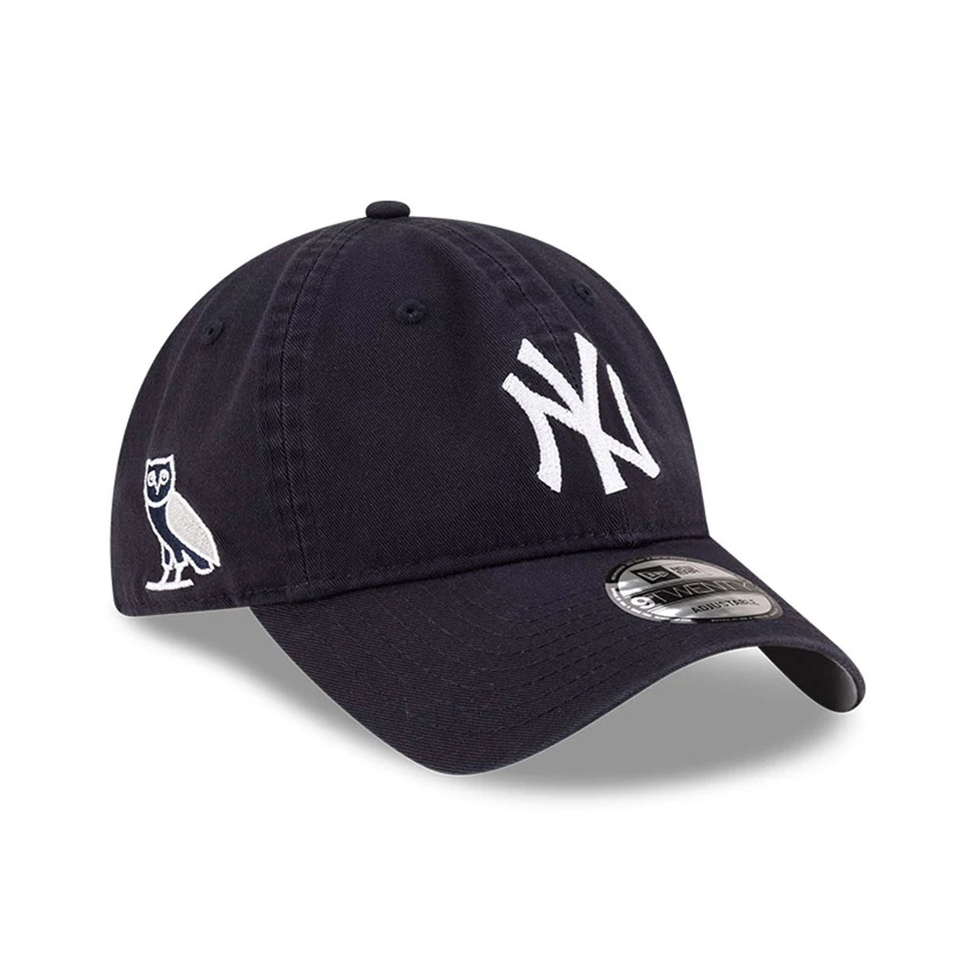 This is a New York Yankees OVO x MLB Navy 9TWENTY Adjustable Cap 1