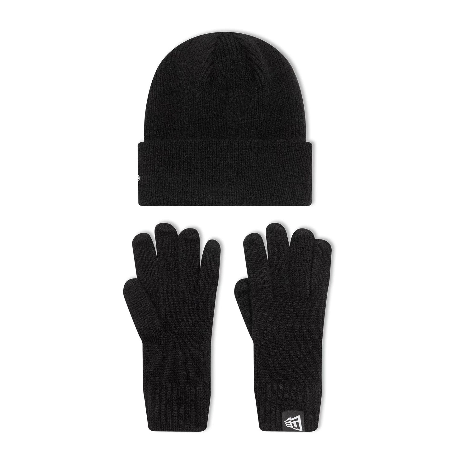 This is a New York Yankees MLB Black Beanie & Gloves Set  2