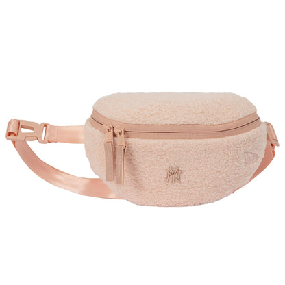 This is a New York Yankees MLB Borg Pin Pastel Pink Waist Bag  1