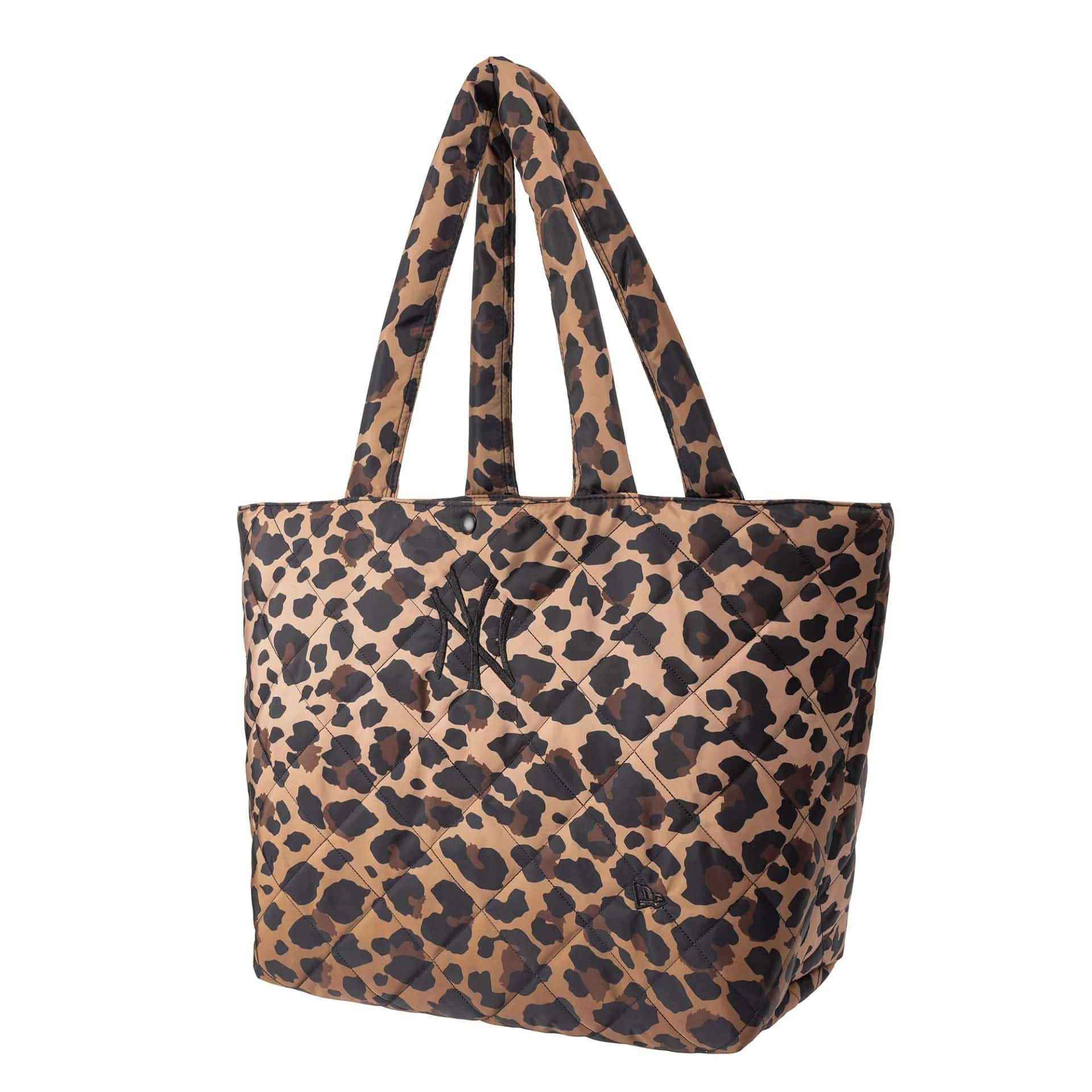 This is a New York Yankees MLB Leopard Quilted All Over Print Tote Bag  3