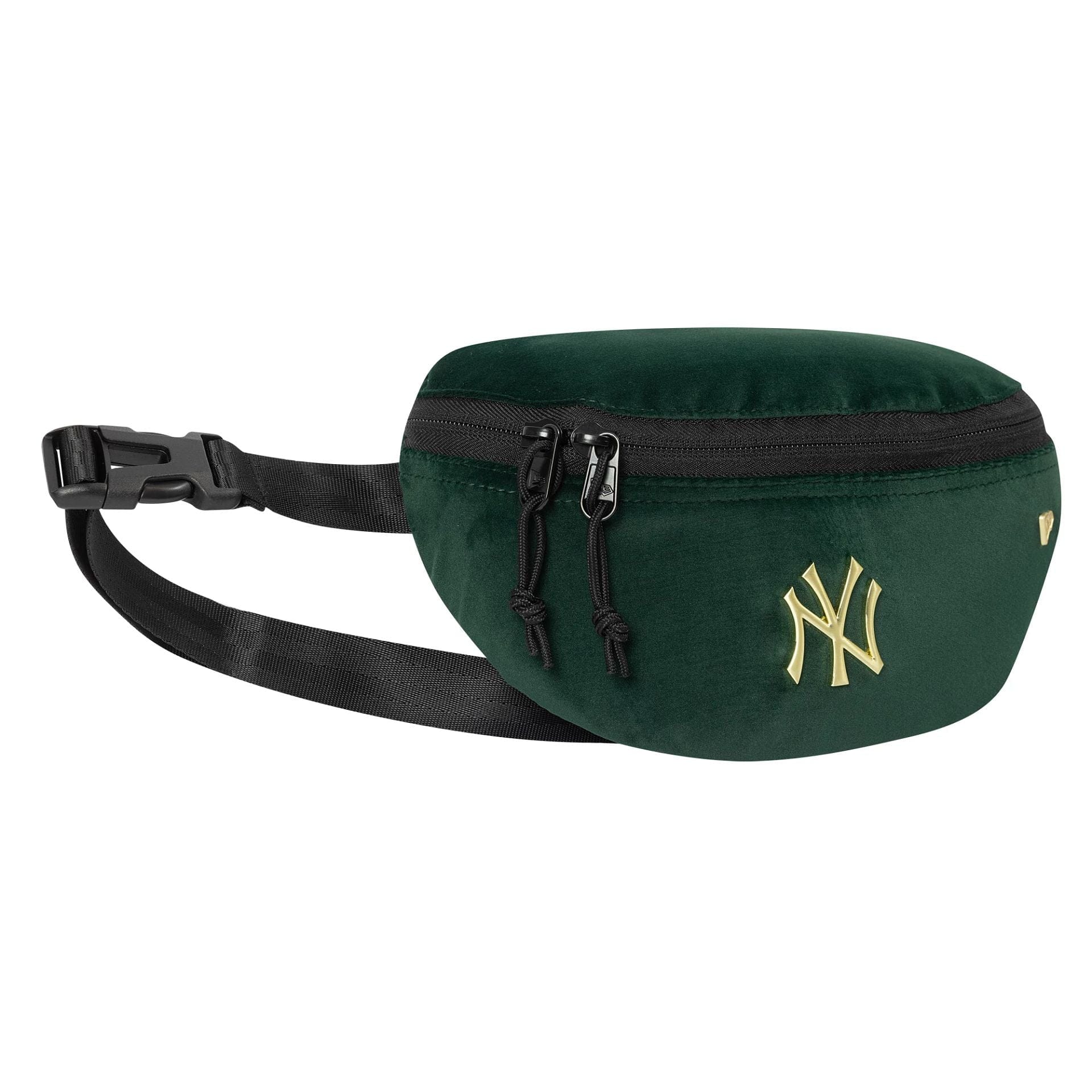 This is a New York Yankees MLB Velour Pin Dark Green Waist Bag  2