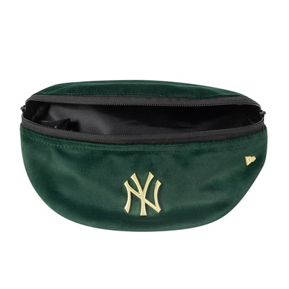 This is a New York Yankees MLB Velour Pin Dark Green Waist Bag  5