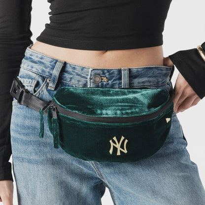 This is a New York Yankees MLB Velour Pin Dark Green Waist Bag  7