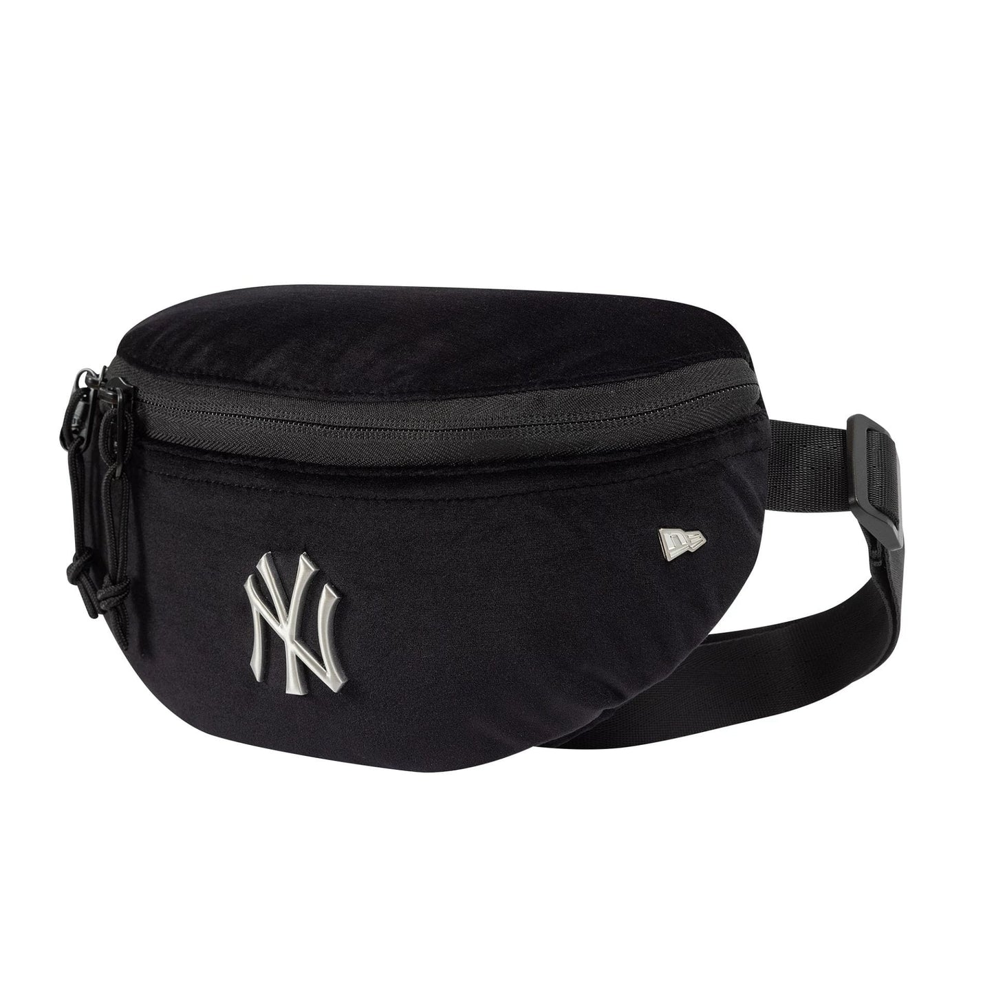 This is a New York Yankees MLB Velour Pin Black Waist Bag 3