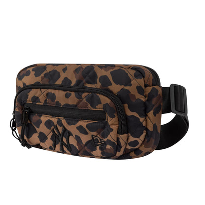This is a New York Yankees MLB Leopard Quilted All Over Print Waist Bag 3