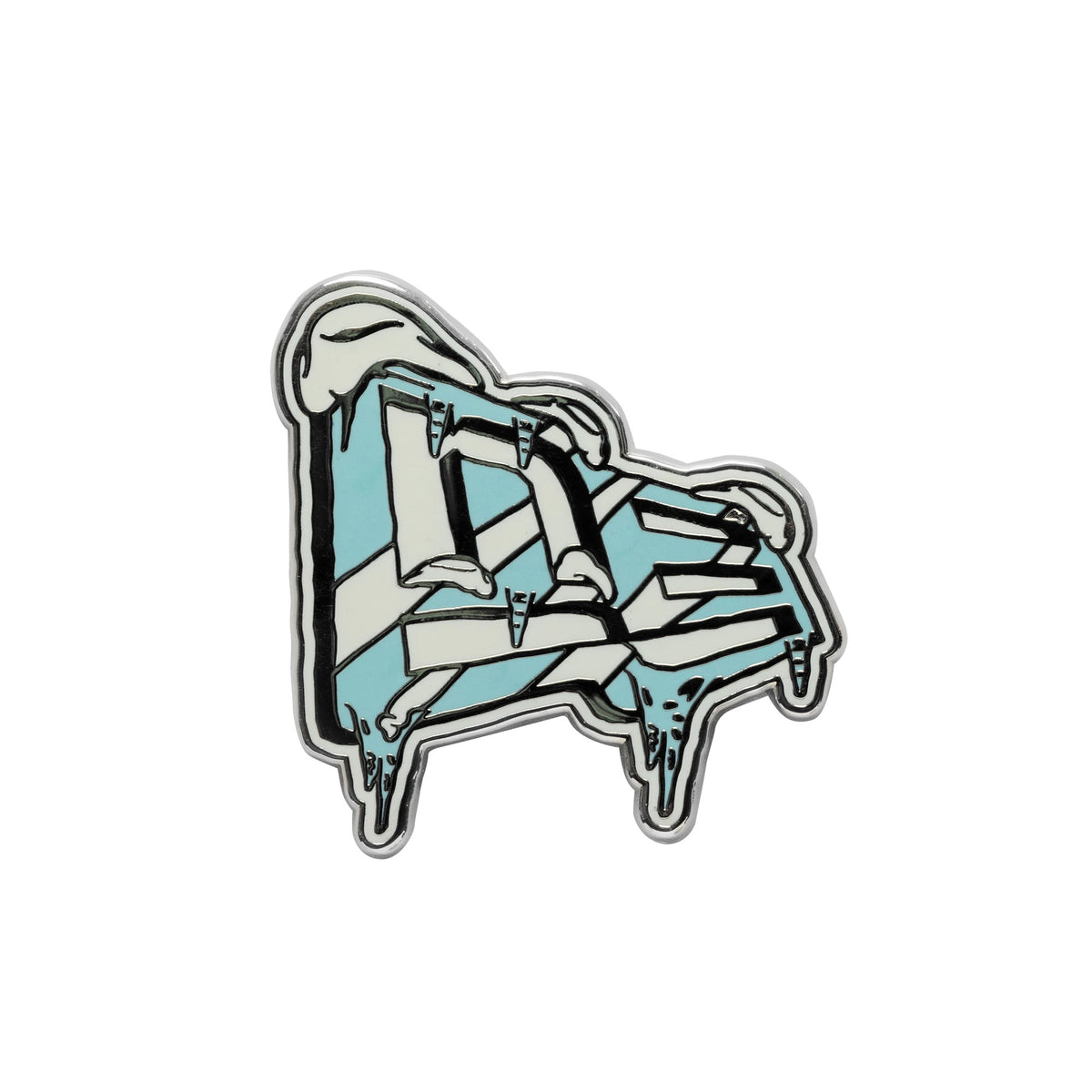 This is a  New Era Iced Flag Blue Pin Badge 1