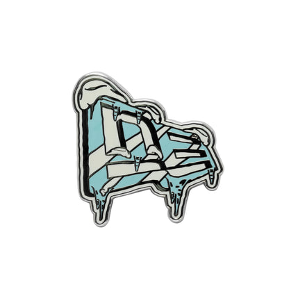 This is a  New Era Iced Flag Blue Pin Badge 1
