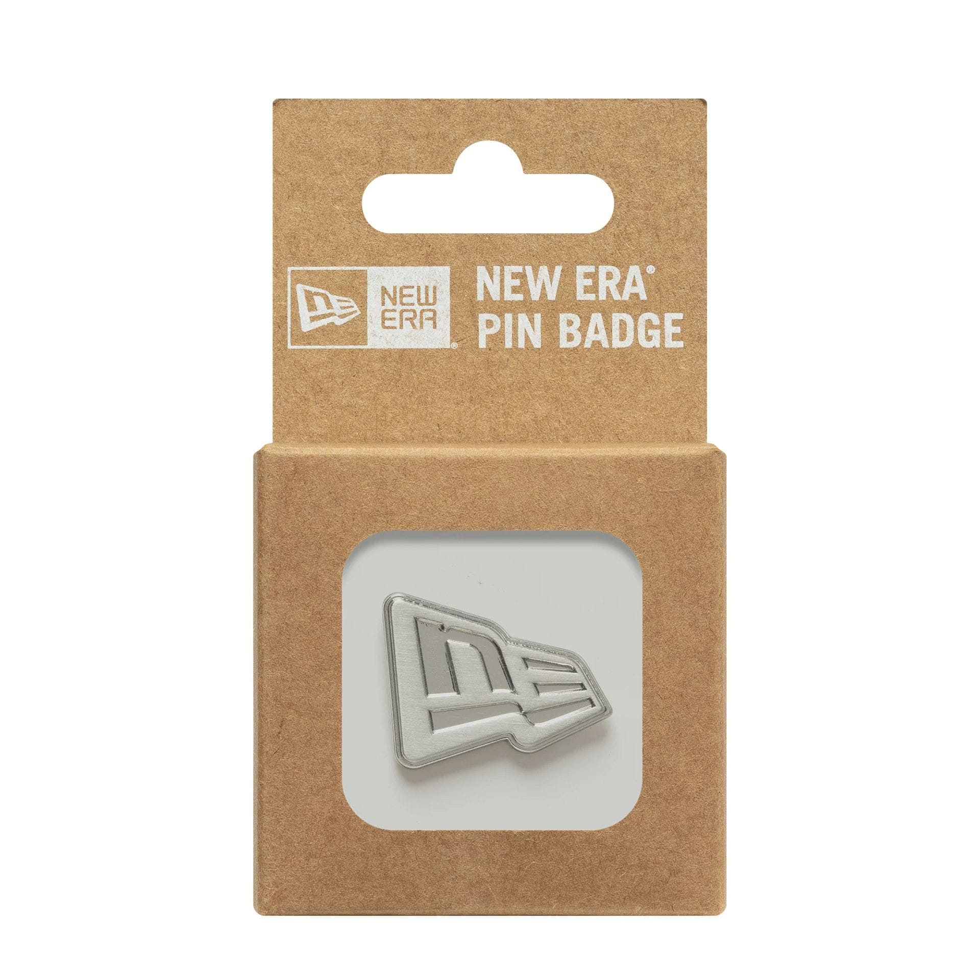 This is a  New Era Flag Silver Pin Badge 3