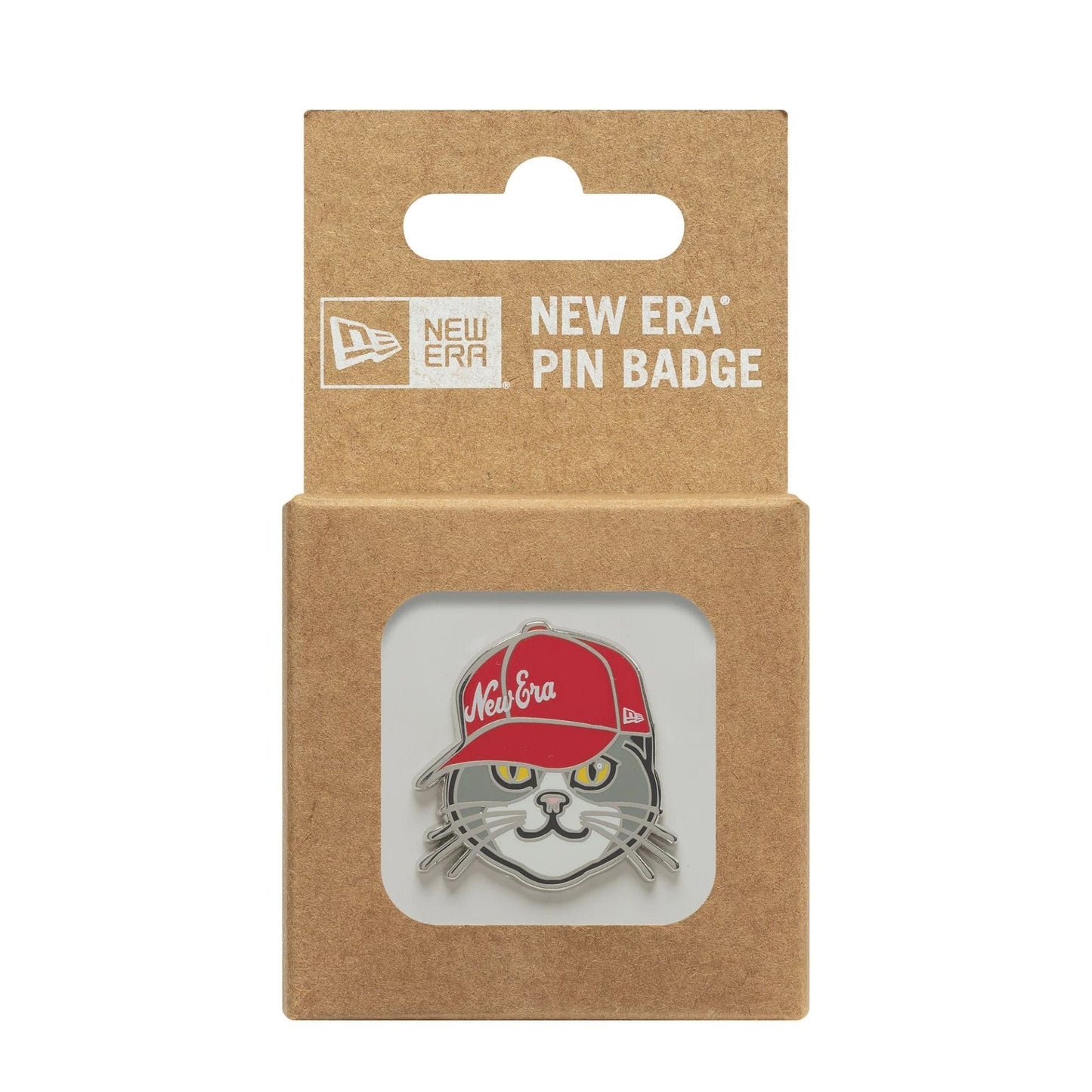 This is a  New Era Cat Red Pin Badge  3