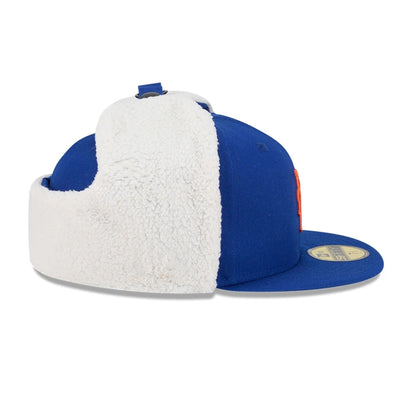This is a New York Mets MLB Classic Blue Dogear 59FIFTY Fitted Cap 6