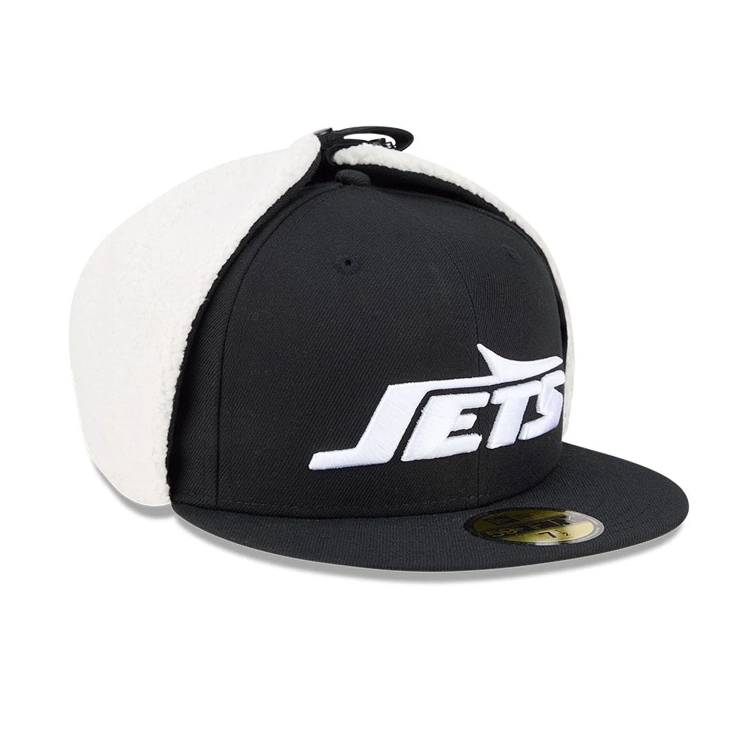 This is a New York Jets NFL Classic Black Dogear 59FIFTY Fitted Cap 4