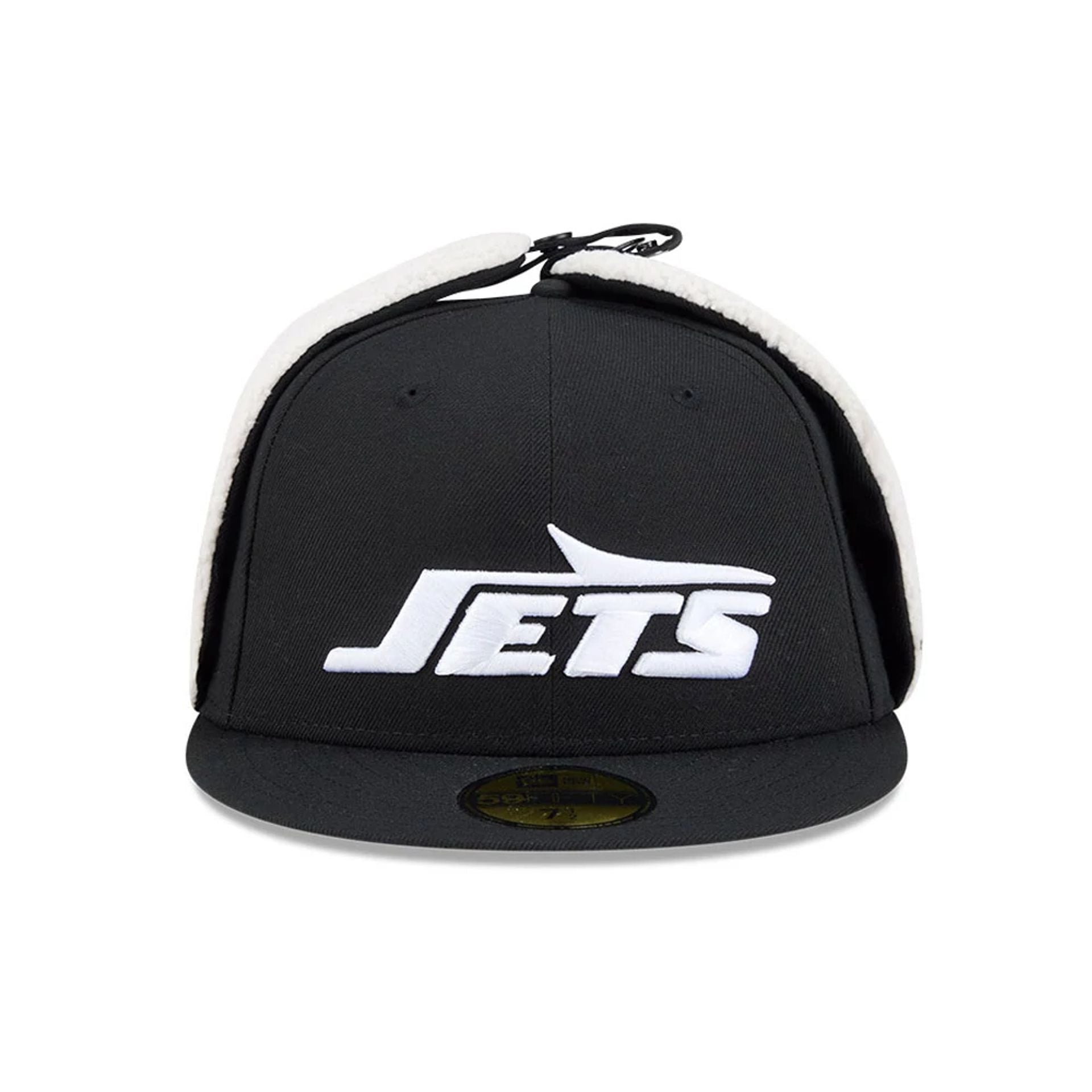 This is a New York Jets NFL Classic Black Dogear 59FIFTY Fitted Cap 3