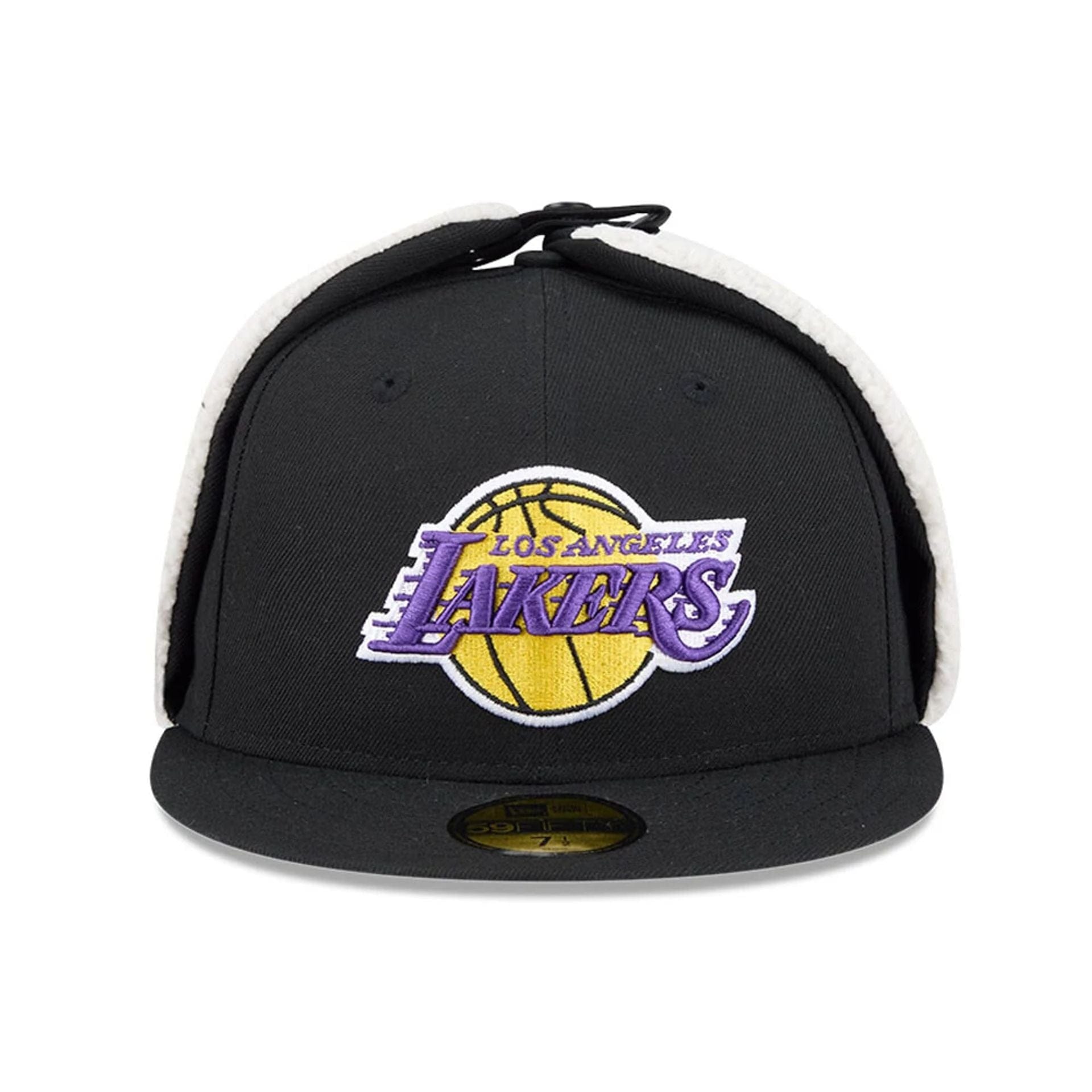 This is a LA Lakers NBA Classic Black Dogear 59FIFTY Fitted Cap 3