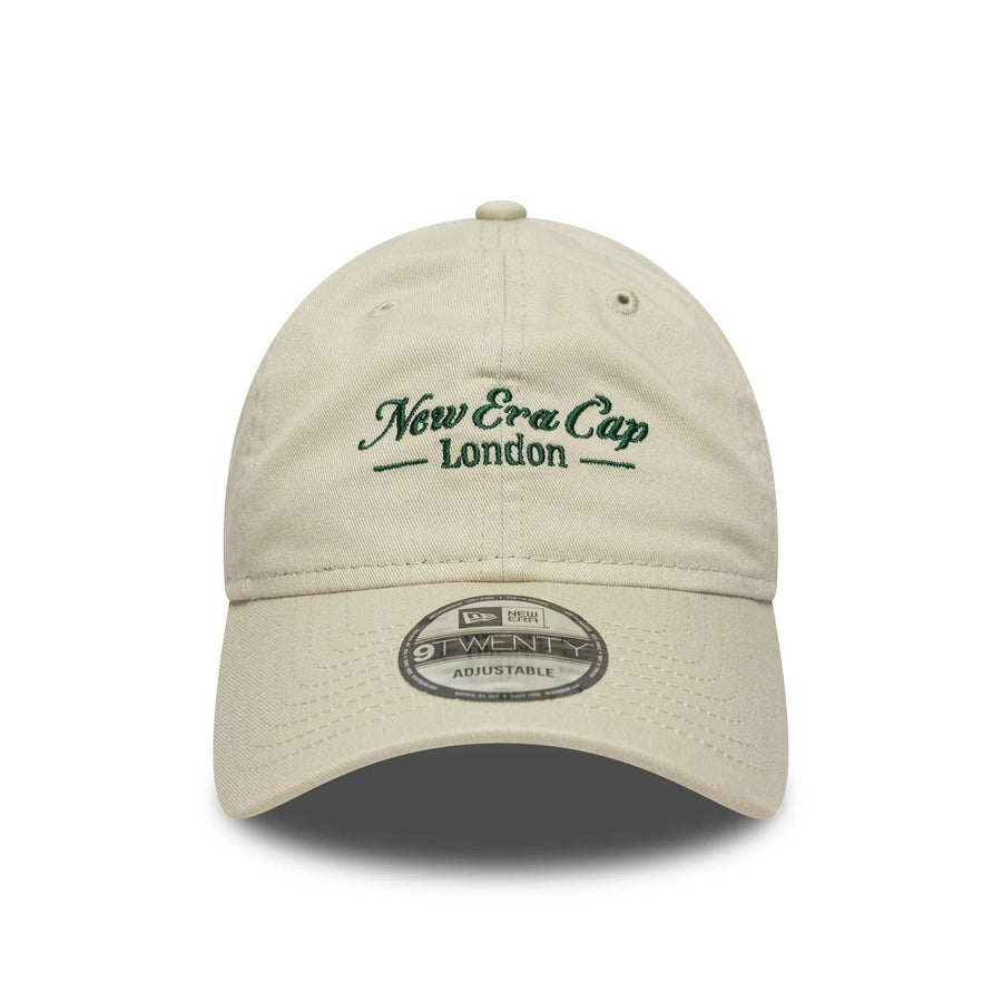 This is a New Era London Light Beige 9TWENTY Adjustable Cap 2