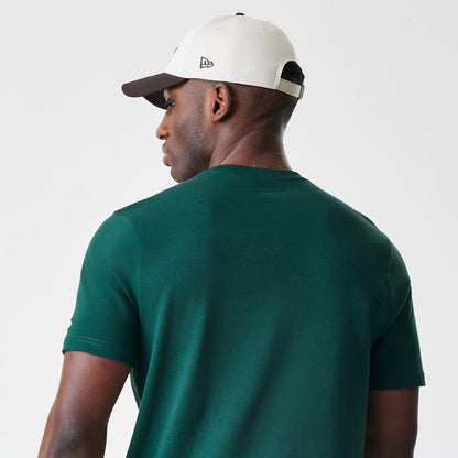 The Male model is wearing LA Dodgers MLB Script Graphic Dark Green T-Shirt 7