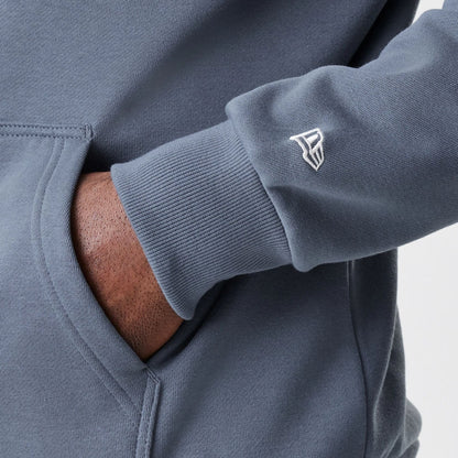 The Male model is wearing LA Dodgers MLB Midi League Essential Dark Grey Full Zip Hoodie  4