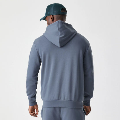 The Male model is wearing LA Dodgers MLB Midi League Essential Dark Grey Full Zip Hoodie  2