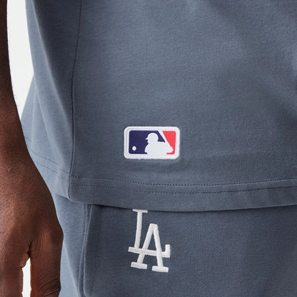 The Male model is wearing LA Dodgers MLB Midi League Essential Dark Grey Oversized T-Shirt 5