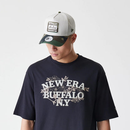 The Male model is wearing  New Era Floral Black Oversized T-Shirt 6
