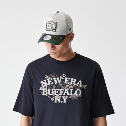 The Male model is wearing  New Era Floral Black Oversized T-Shirt 6