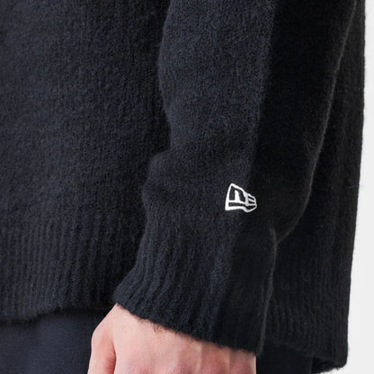 The Male model is wearing New Era Knit Black Knitted Sweater 7