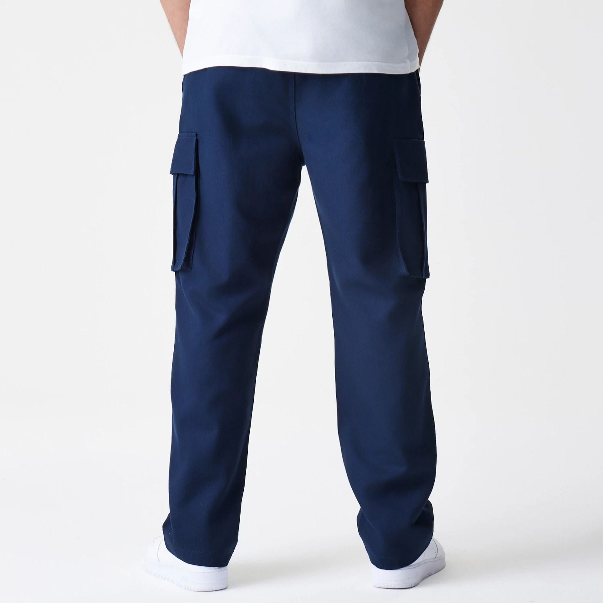 The Male model is wearing  New Era Navy Straight Leg Cargo Trousers  2