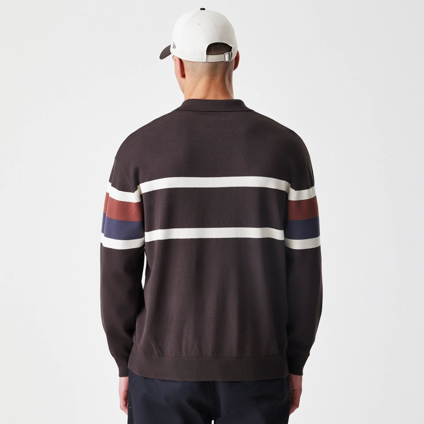 The Male model is wearing LA Dodgers MLB Knit Brown Rugby Shirt  2