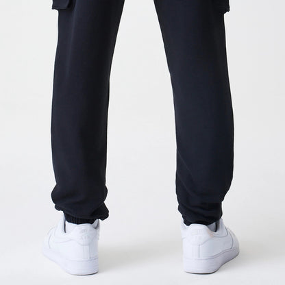 The Male model is wearing  New Era Cargo Black Joggers 7