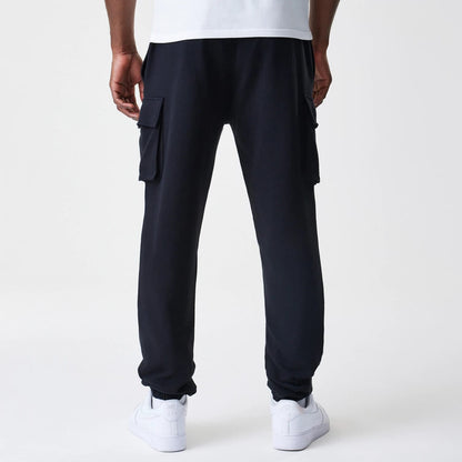 The Male model is wearing  New Era Cargo Black Joggers 2