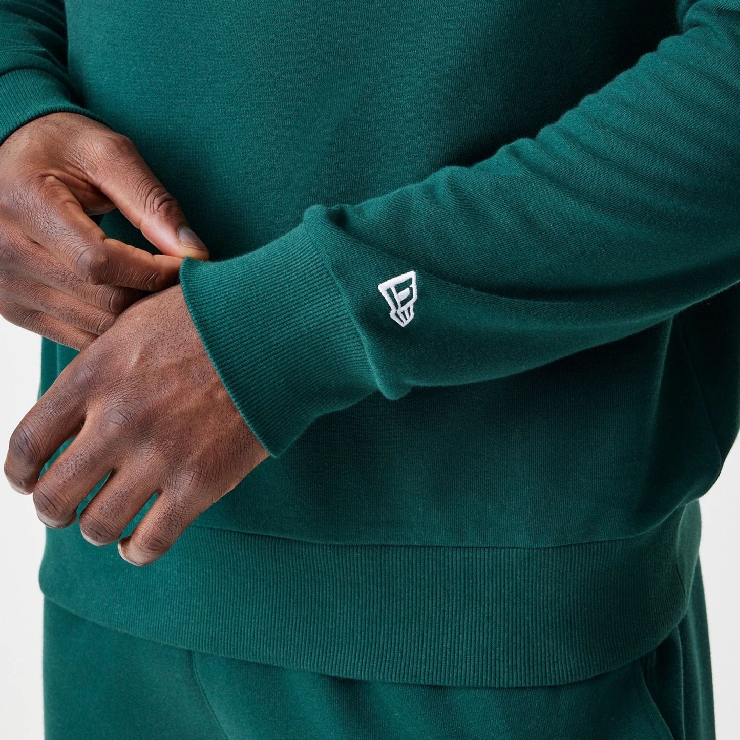 The Male model is wearing LA Dodgers MLB Script Dark Green Crew Neck Sweater  5