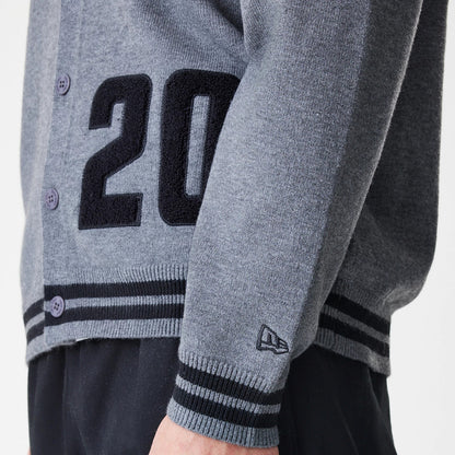 The Male model is wearing  New Era Dark Grey Cardigan 6