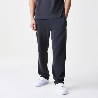 The Male model is wearing  New Era Washed Black Straight Leg Joggers 3