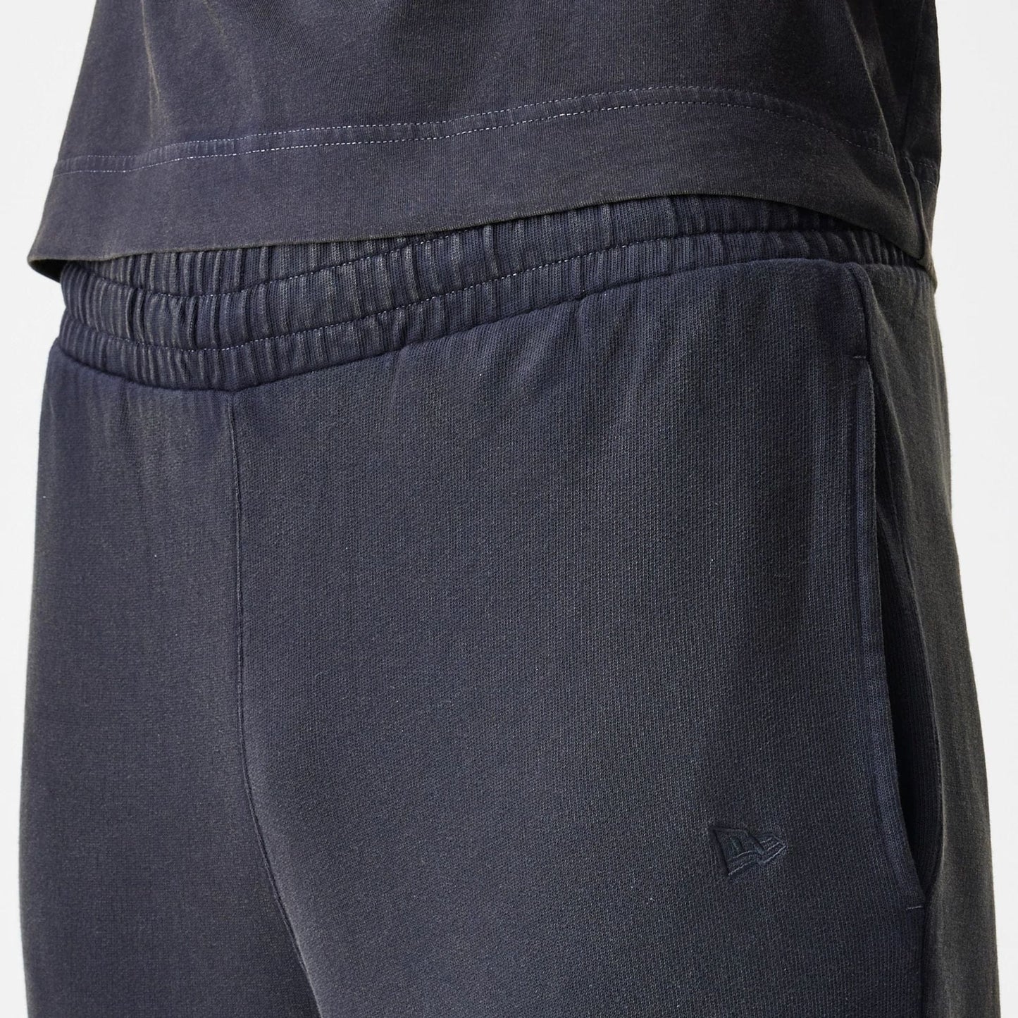 The Male model is wearing  New Era Washed Black Straight Leg Joggers  6