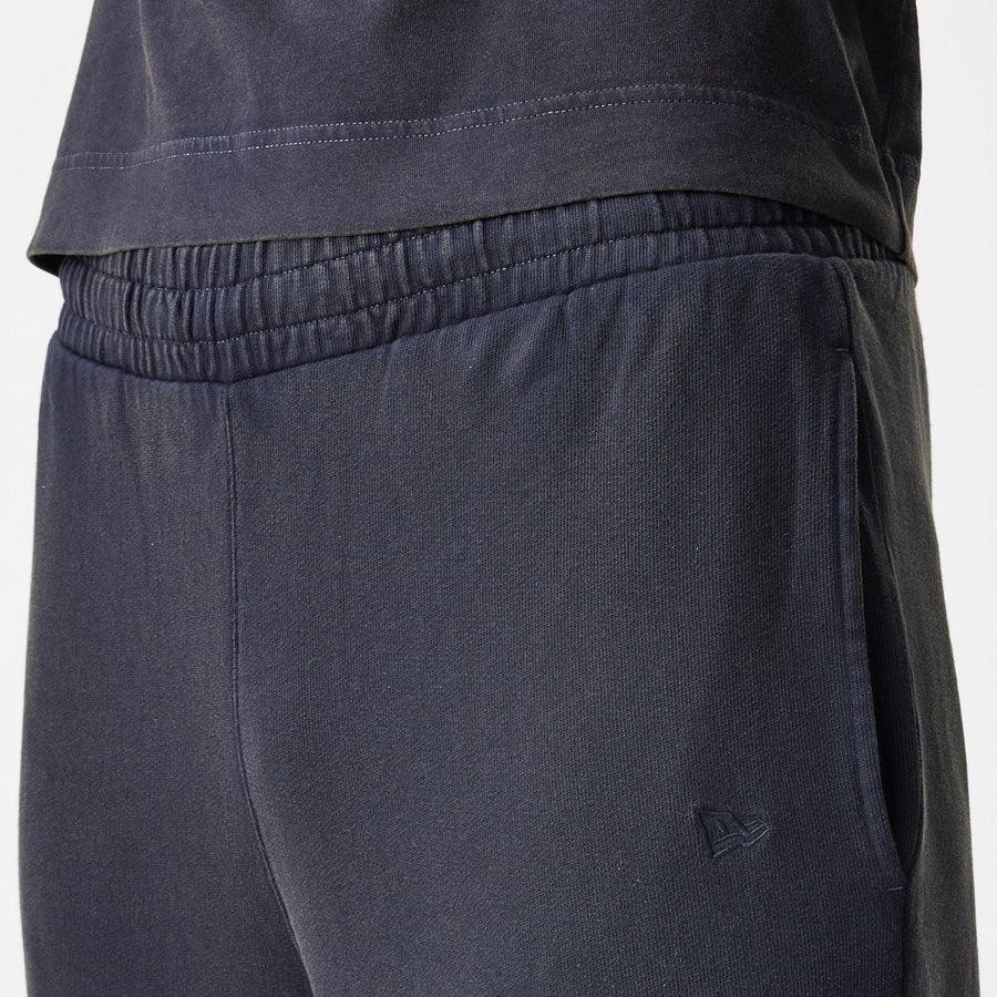 The Male model is wearing  New Era Washed Black Straight Leg Joggers  6