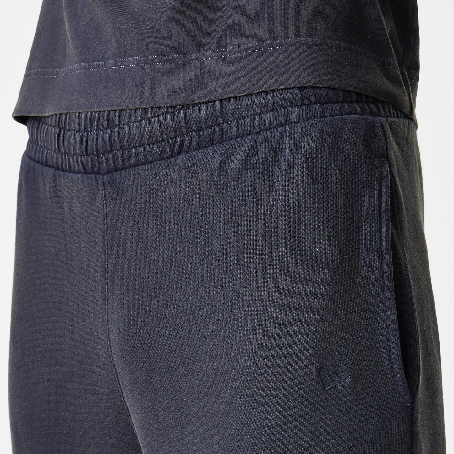 The Male model is wearing  New Era Washed Black Straight Leg Joggers 6