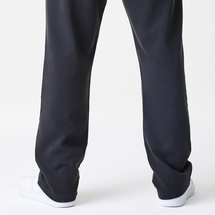 The Male model is wearing  New Era Washed Black Straight Leg Joggers  7