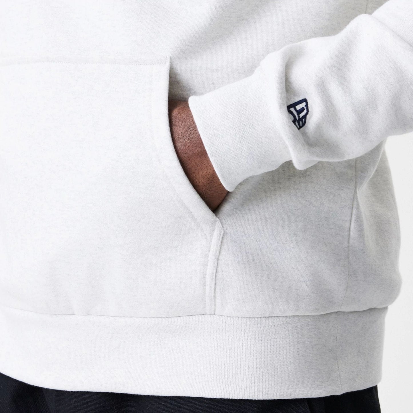 The Male model is wearing LA Dodgers MLB Script White Oversized Pullover Hoodie  7