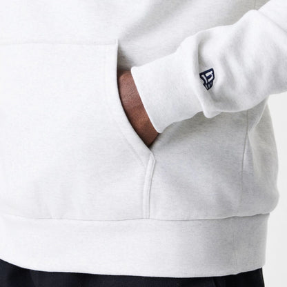 The Male model is wearing LA Dodgers MLB Script White Oversized Pullover Hoodie  7