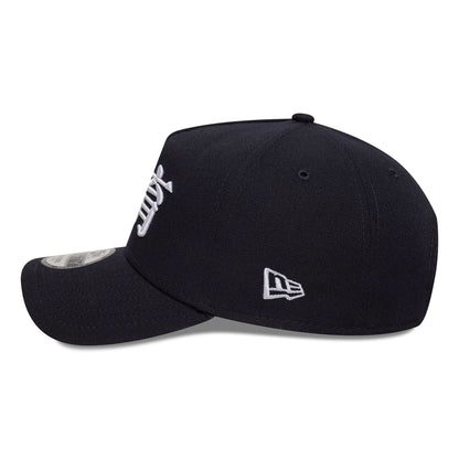 This is a New York Yankees MLB Poly Kanji Navy 9FORTY A-Frame Adjustable Cap 6