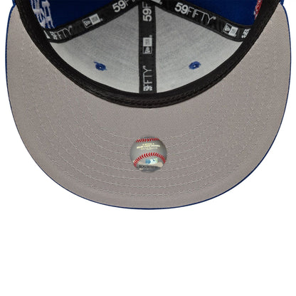 This is a LA Dodgers MLB Poly Kanji Blue 59FIFTY Fitted Cap 2