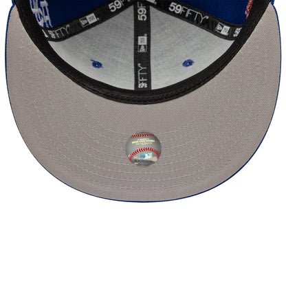 This is a LA Dodgers MLB Poly Kanji Blue 59FIFTY Fitted Cap 2