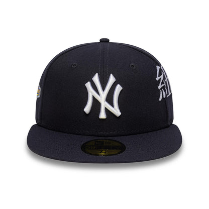 This is a New York Yankees MLB Poly Kanji Navy 59FIFTY Fitted Cap 3