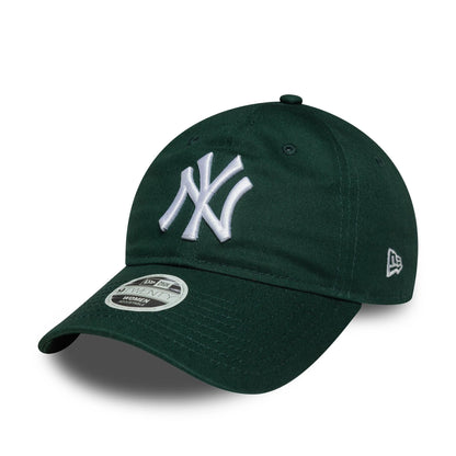 This is a New York Yankees Womens MLB League Essential Dark Green 9TWENTY Adjustable Cap 1