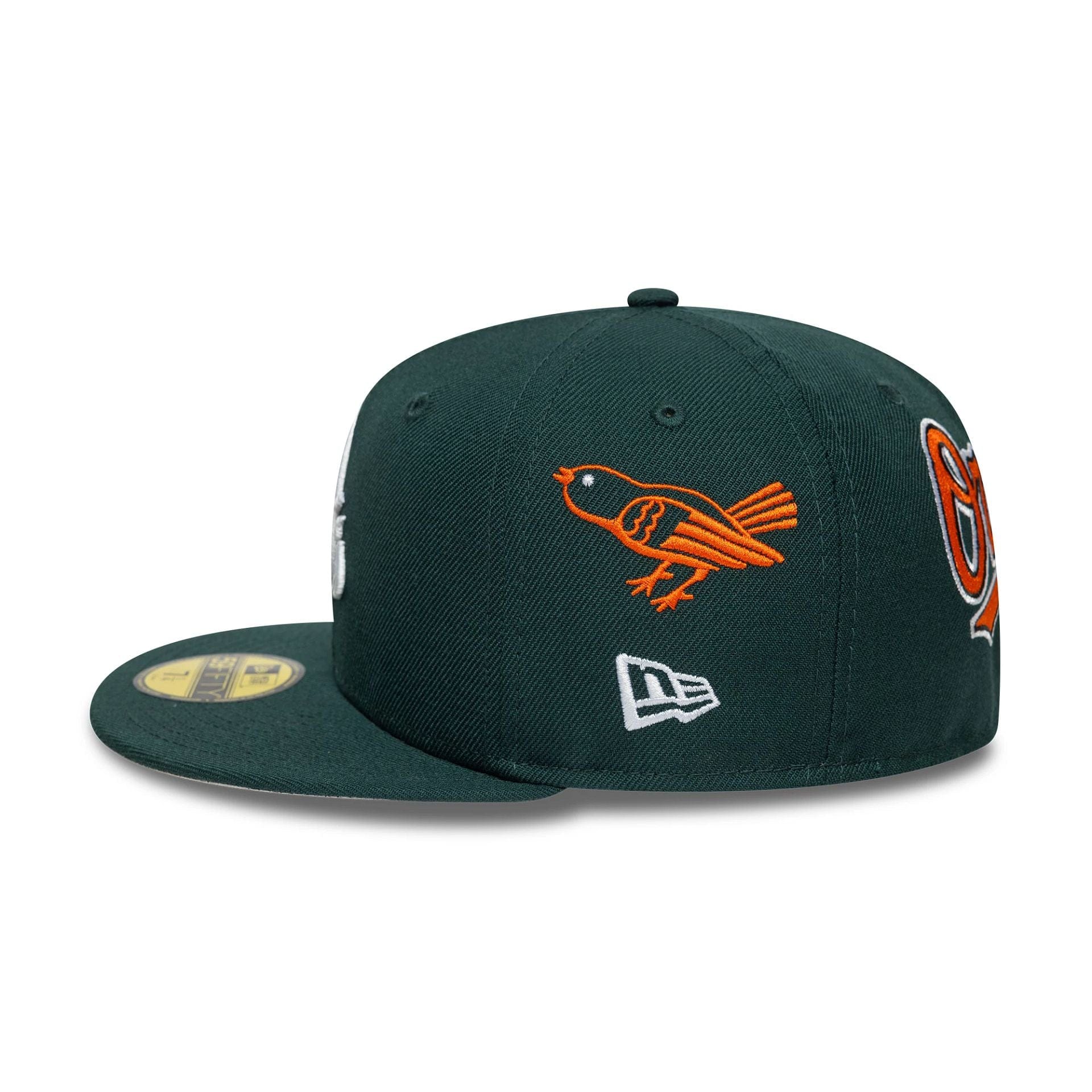 This is a Baltimore Orioles MLB Seasonal Dark Green 59FIFTY Fitted Cap 6