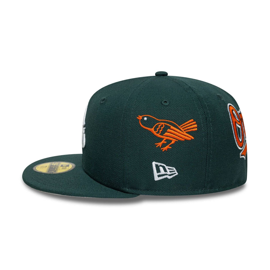 This is a Baltimore Orioles MLB Seasonal Dark Green 59FIFTY Fitted Cap 6