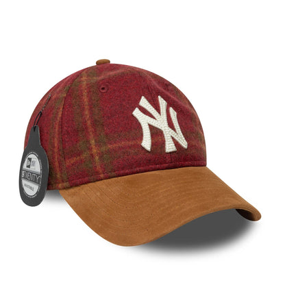 This is a New York Yankees MLB Loden Suede Dark Red 9TWENTY Adjustable Cap 3